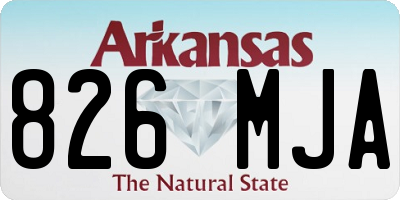 AR license plate 826MJA