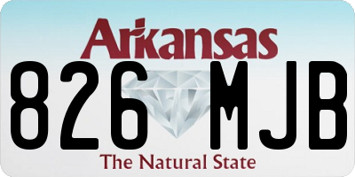 AR license plate 826MJB