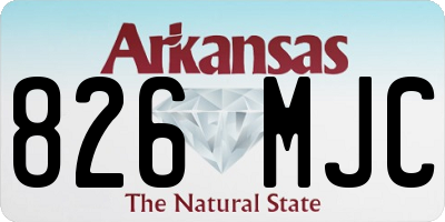 AR license plate 826MJC