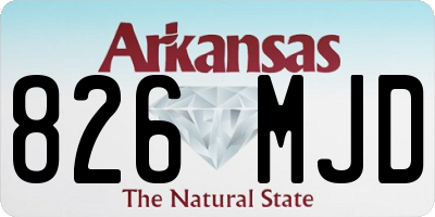 AR license plate 826MJD