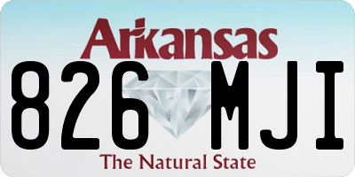 AR license plate 826MJI