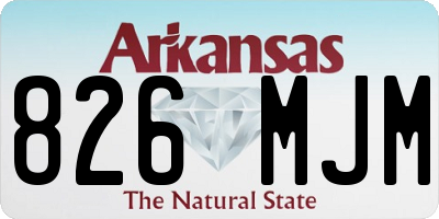 AR license plate 826MJM