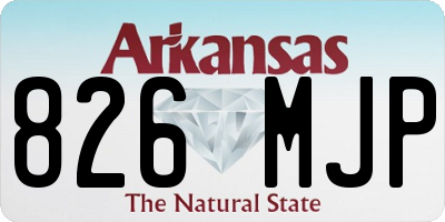 AR license plate 826MJP