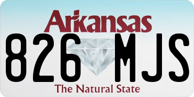 AR license plate 826MJS