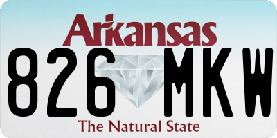 AR license plate 826MKW