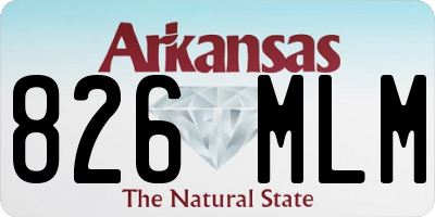 AR license plate 826MLM