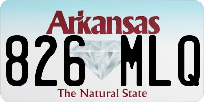 AR license plate 826MLQ