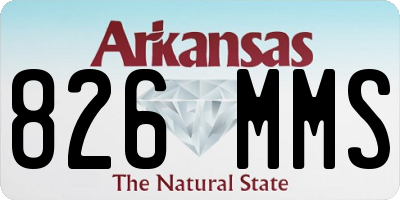AR license plate 826MMS