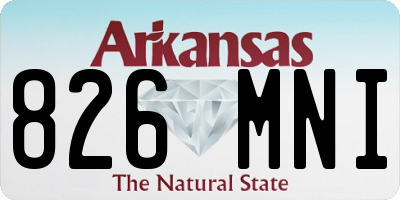 AR license plate 826MNI