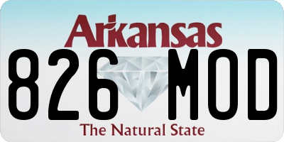 AR license plate 826MOD