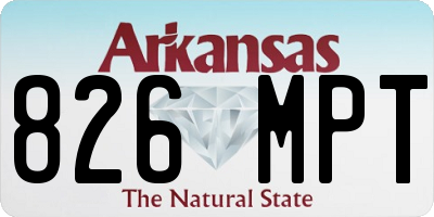 AR license plate 826MPT