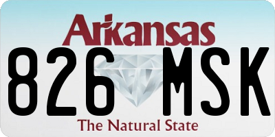 AR license plate 826MSK