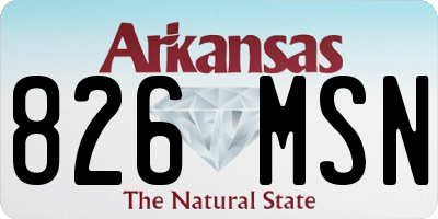 AR license plate 826MSN