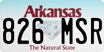 AR license plate 826MSR