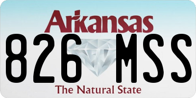 AR license plate 826MSS