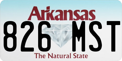 AR license plate 826MST