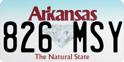 AR license plate 826MSY