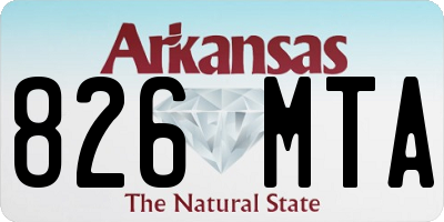AR license plate 826MTA