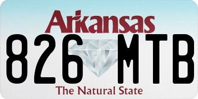 AR license plate 826MTB