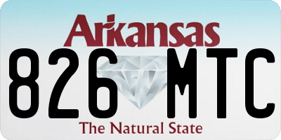 AR license plate 826MTC