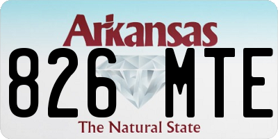 AR license plate 826MTE
