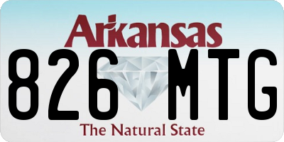 AR license plate 826MTG