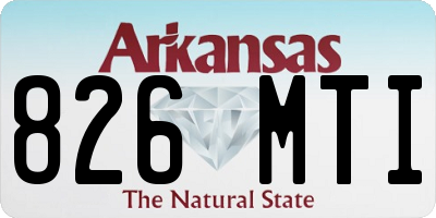 AR license plate 826MTI