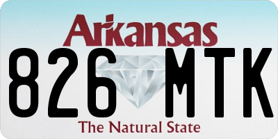 AR license plate 826MTK