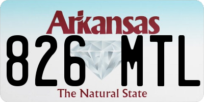 AR license plate 826MTL