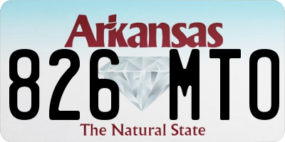 AR license plate 826MTO