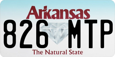 AR license plate 826MTP