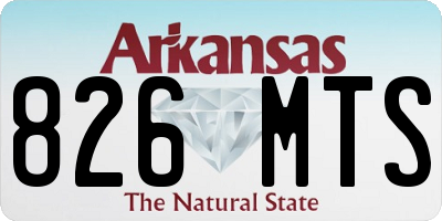 AR license plate 826MTS