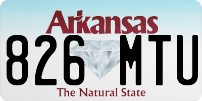AR license plate 826MTU