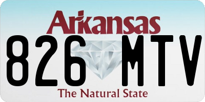 AR license plate 826MTV