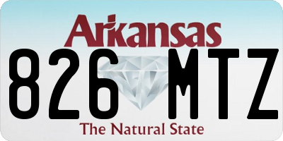 AR license plate 826MTZ