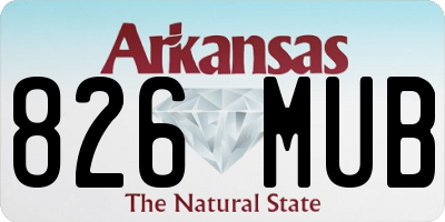 AR license plate 826MUB