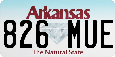 AR license plate 826MUE