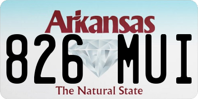 AR license plate 826MUI