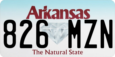 AR license plate 826MZN
