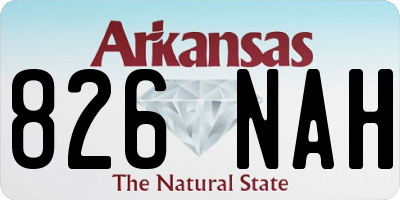 AR license plate 826NAH