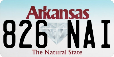 AR license plate 826NAI