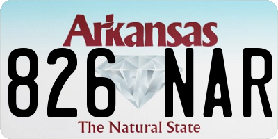 AR license plate 826NAR