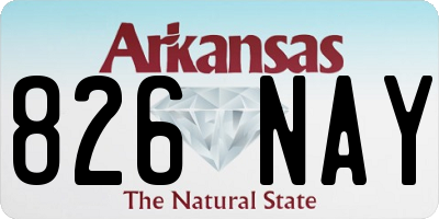 AR license plate 826NAY