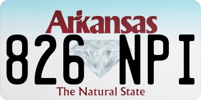 AR license plate 826NPI