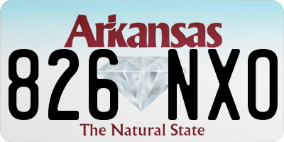 AR license plate 826NXO