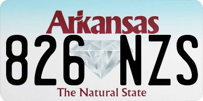 AR license plate 826NZS