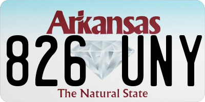 AR license plate 826UNY