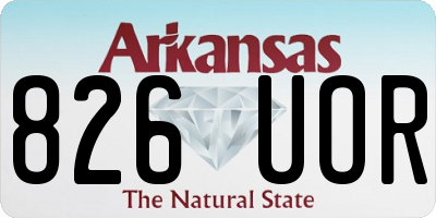 AR license plate 826UOR