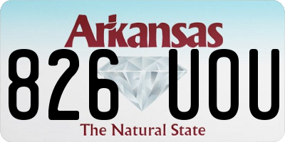 AR license plate 826UOU