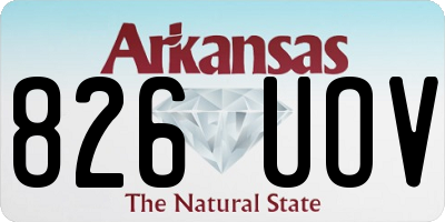 AR license plate 826UOV
